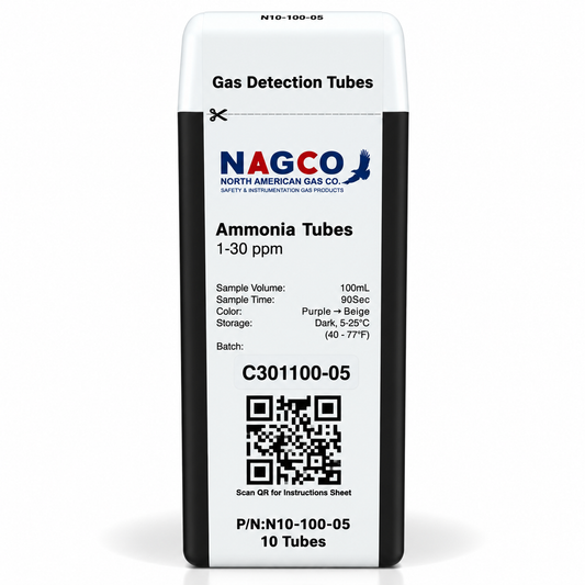 Ammonia (NH3) Detector Tubes | Standard Range: 1-30ppm | N10-100-05