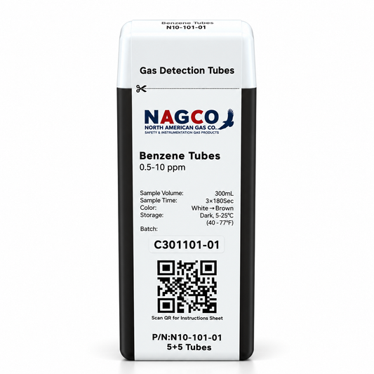 Benzene (C6H6) Detector Tubes | Standard Range: 0.5-10ppm | N10-101-01  |  PreTube