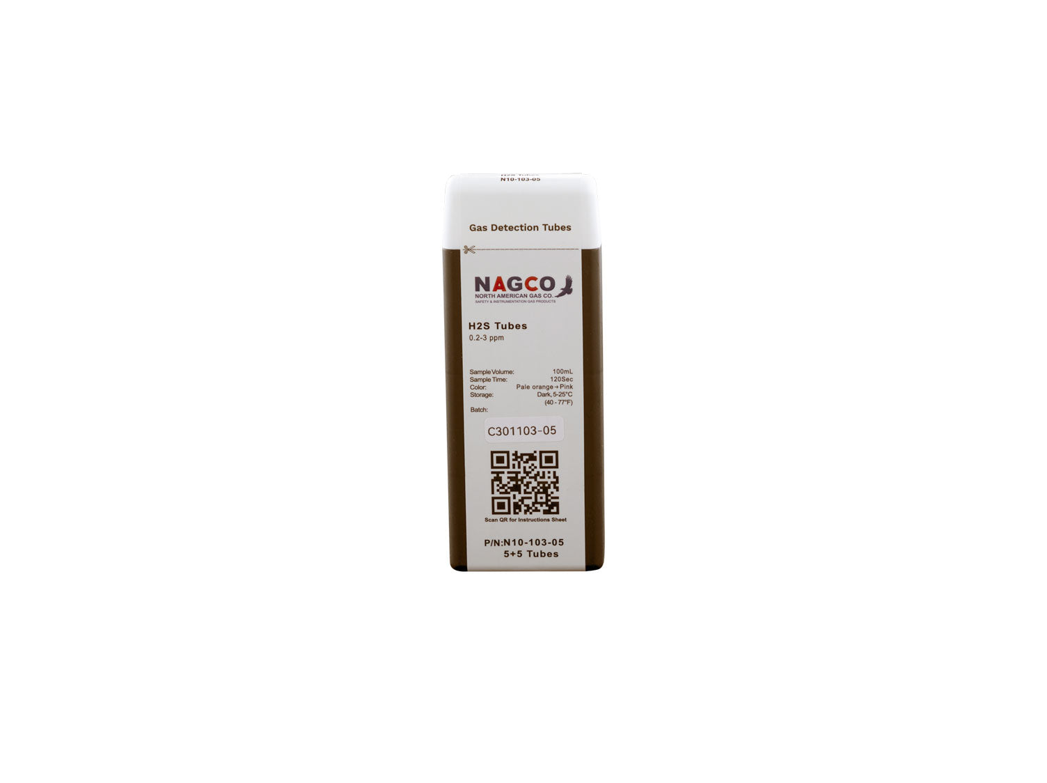 Hydrogen Sulfide (H2S) Detector Tubes | Standard Range: 0.2-3ppm