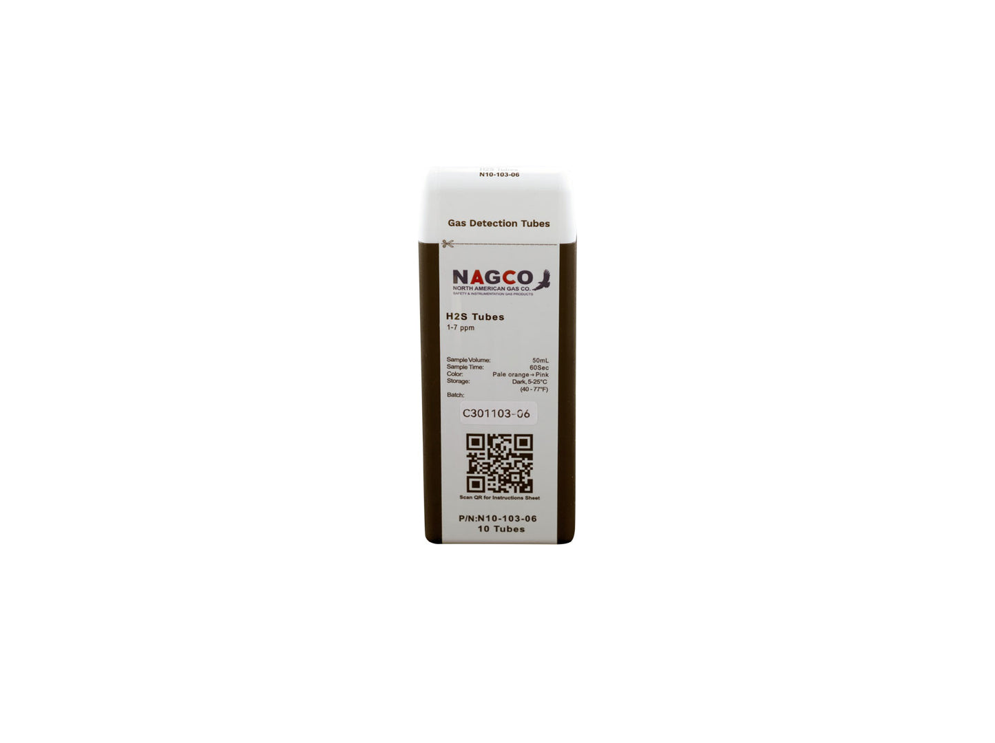 Hydrogen Sulfide (H2S) Detector Tubes | Standard Range: 1-7ppm