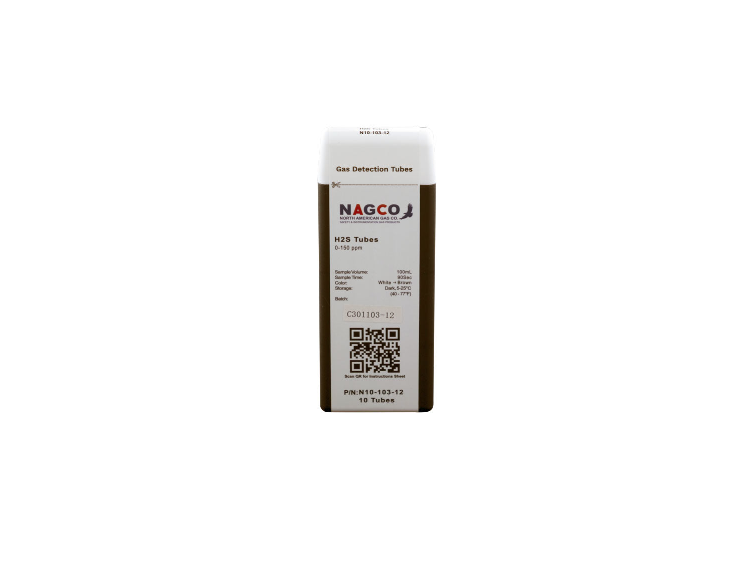 Hydrogen Sulfide (H2S) Detector Tubes | Standard Range: 0-150ppm