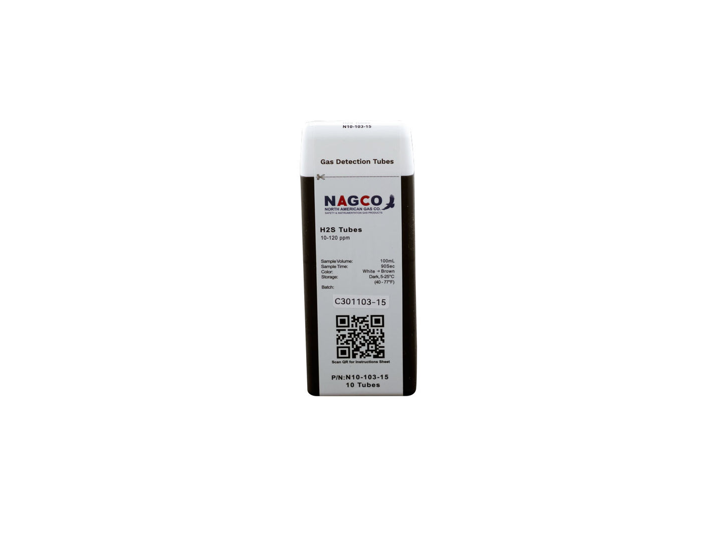 Hydrogen Sulfide (H2S) Detector Tubes | Standard Range: 10-120ppm