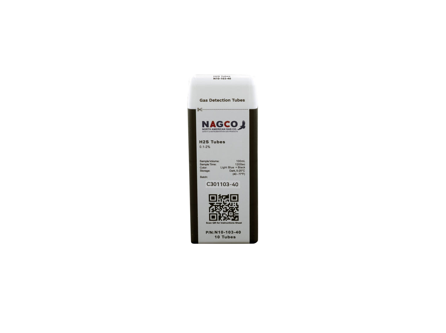 Hydrogen Sulfide (H2S) Detector Tubes | Standard Range: 0.1-2%