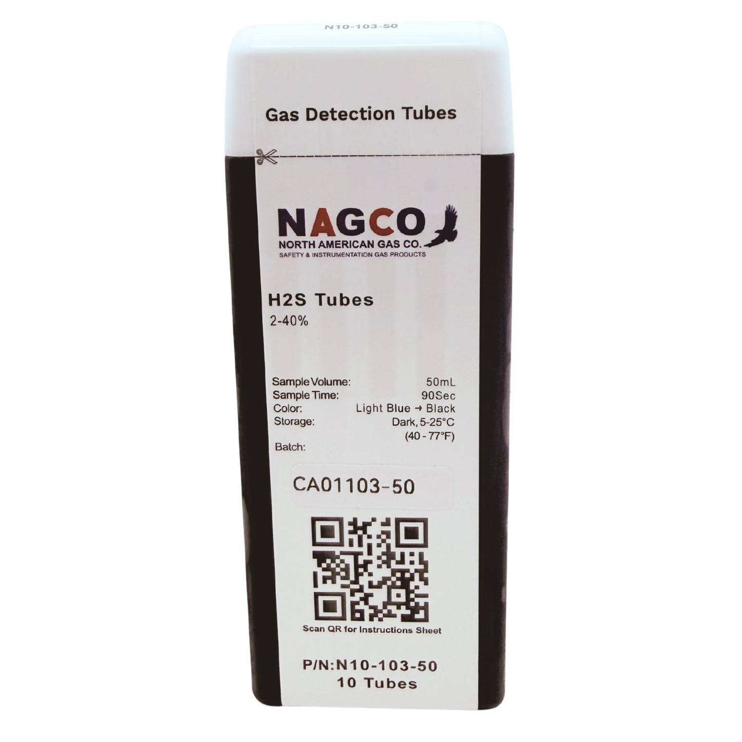 N10-103-50 NAGCO H2S gas detector tubes