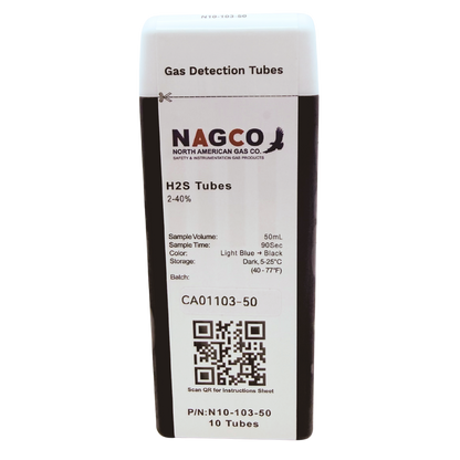 N10-103-50 NAGCO H2S gas detector tubes