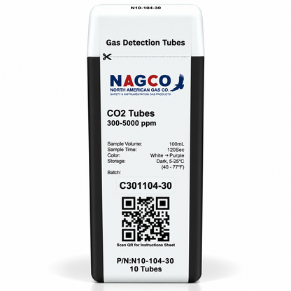 Carbon Dioxide (CO2) Detector Tubes | Standard Range: 300-5000ppm | N10-104-30