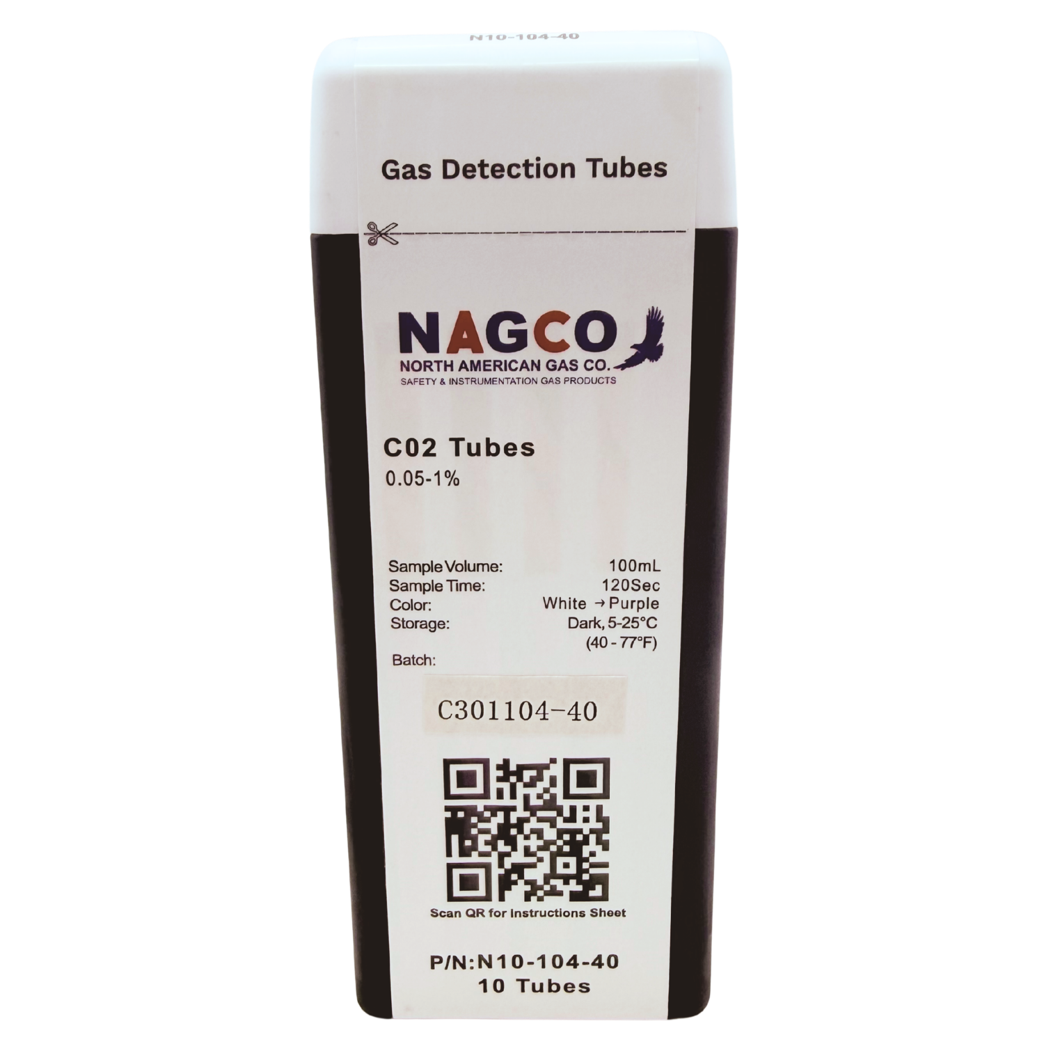N10-104-40 NAGCO C02 gas detector tubes