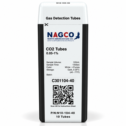 Carbon Dioxide (CO2) Detector Tubes | Standard Range: 0.05-1% | N10-104-40