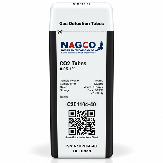 Carbon Dioxide (CO2) Detector Tubes | Standard Range: 0.05-1% | N10-104-40