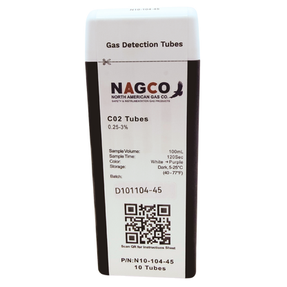 N10-104-45 NAGCO C02 gas detector tubes