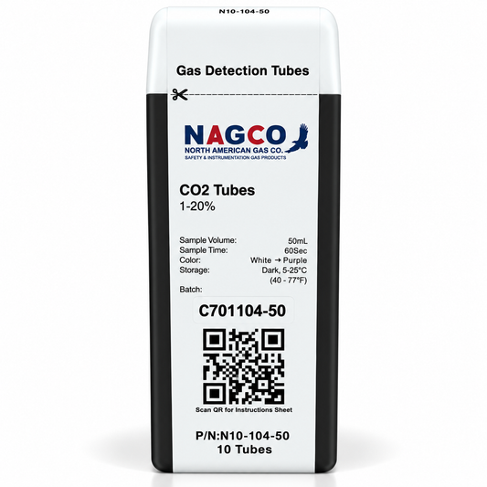 Carbon Dioxide (CO2) Detector Tubes | Standard Range: 1-20% | N10-104-50