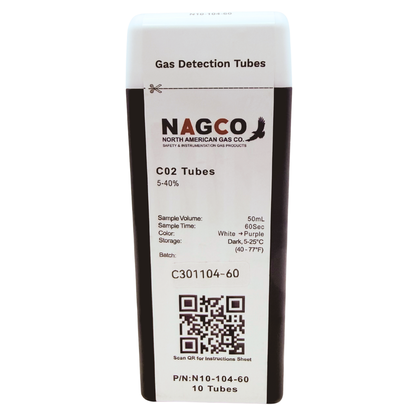N10-104-60 NAGCO C02 gas detector tubes
