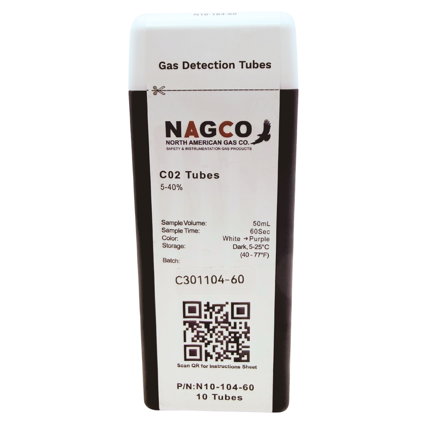 N10-104-60 NAGCO C02 gas detector tubes