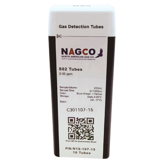 N10-107-15 NAGCO S02 gas detector tubes