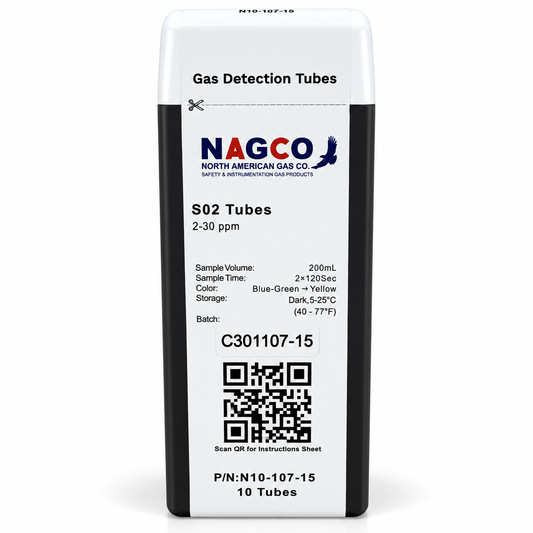 Sulfur Dioxide (SO2) Detector Tubes | Standard Range: 2-30ppm | N10-107-15