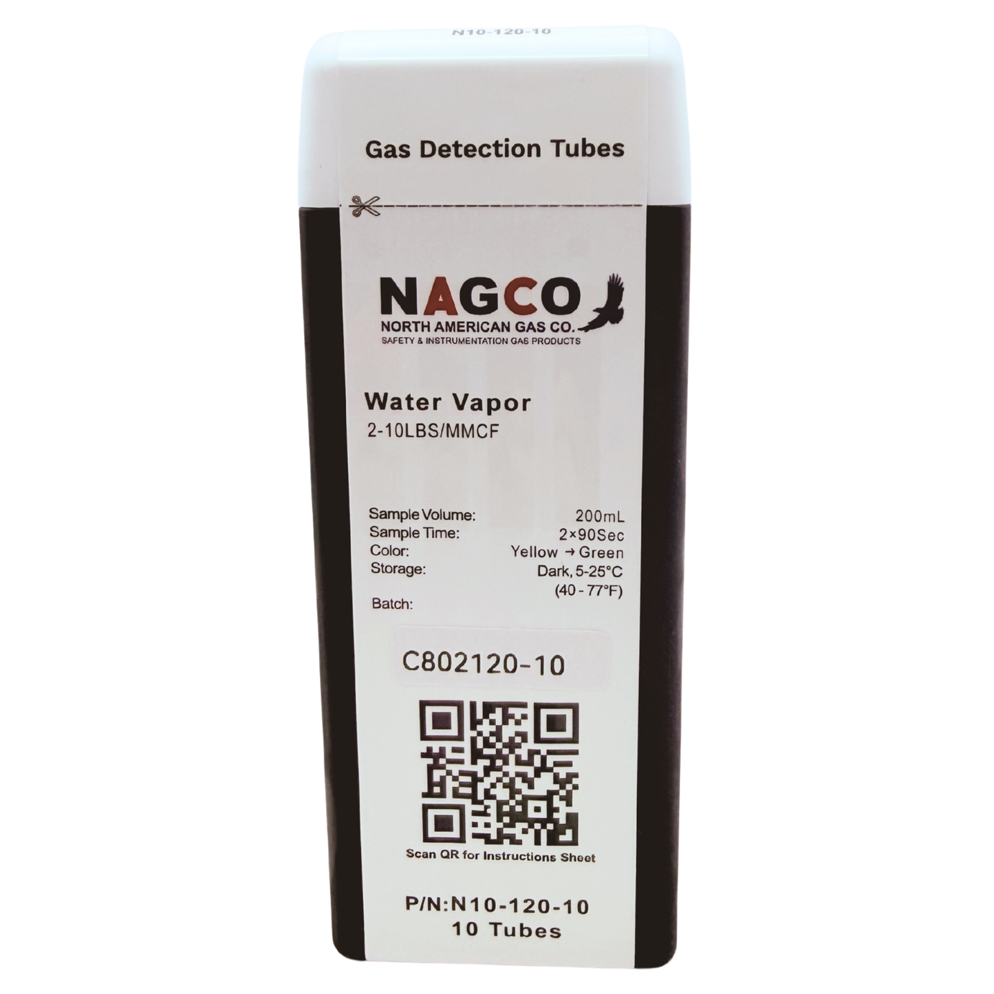N10-120-10 NAGCO Water Vapor gas detector tube