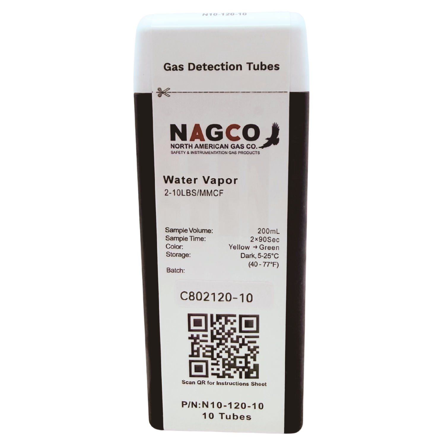N10-120-10 NAGCO Water Vapor gas detector tube