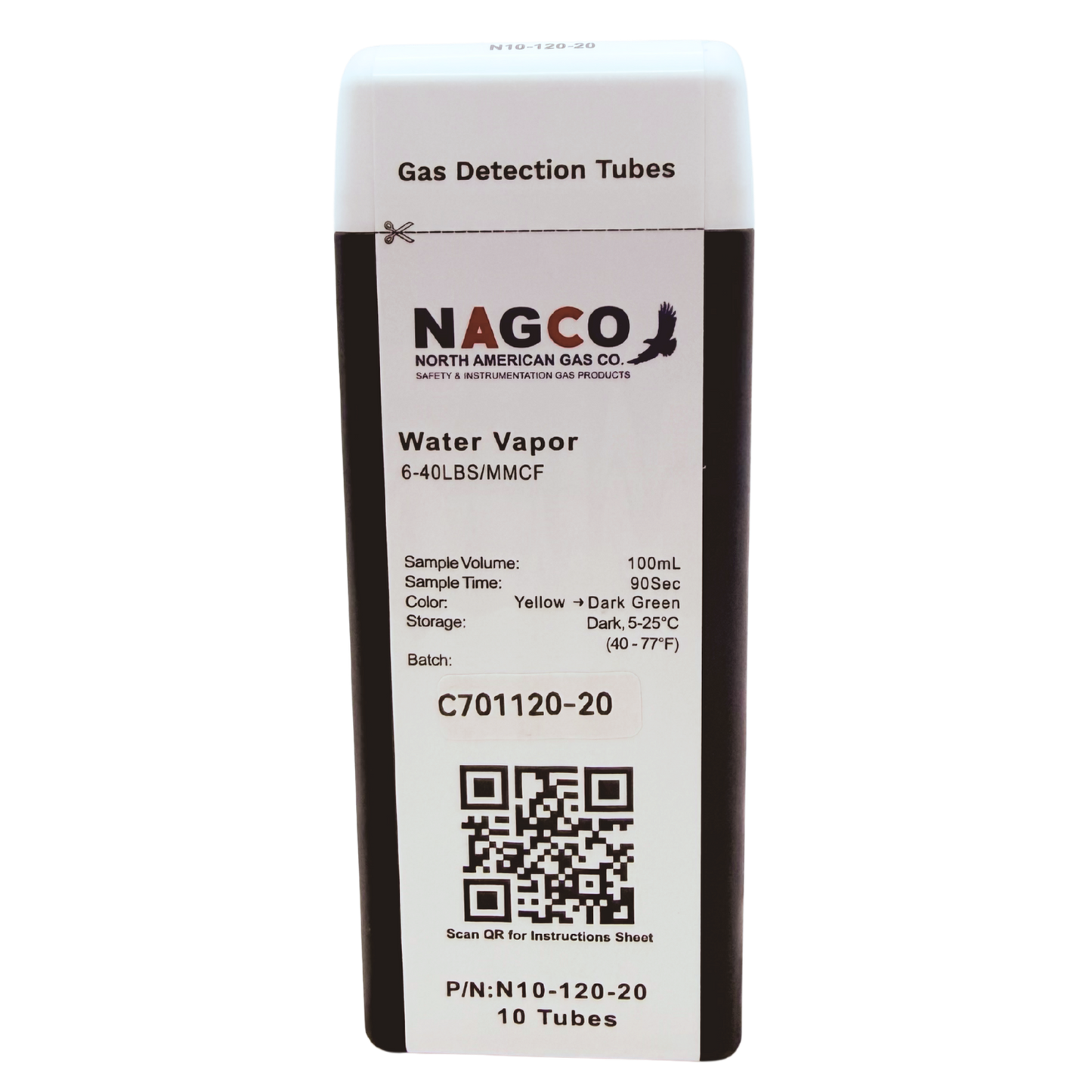 N10-120-20 NAGCO Water Vapor gas detector tube