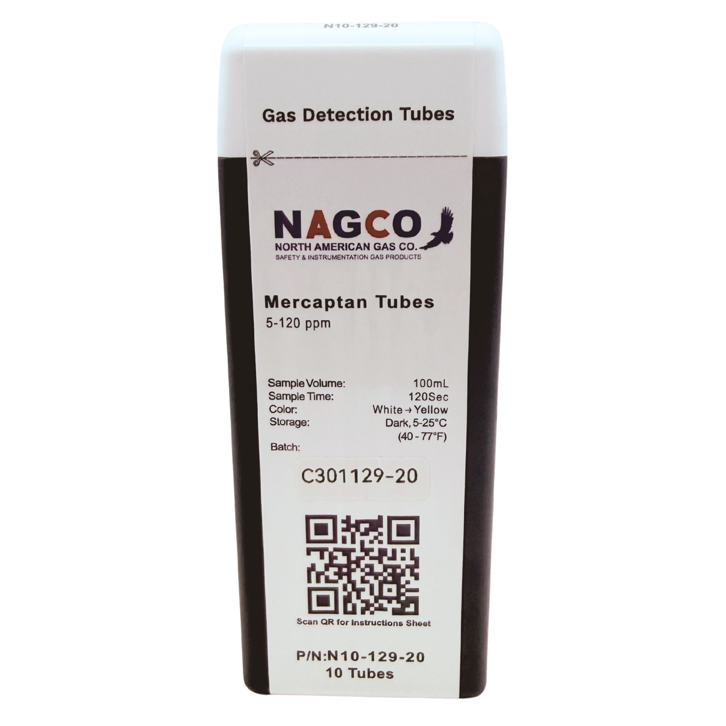N10-129-20 NAGCO Mercaptan gas detector tube