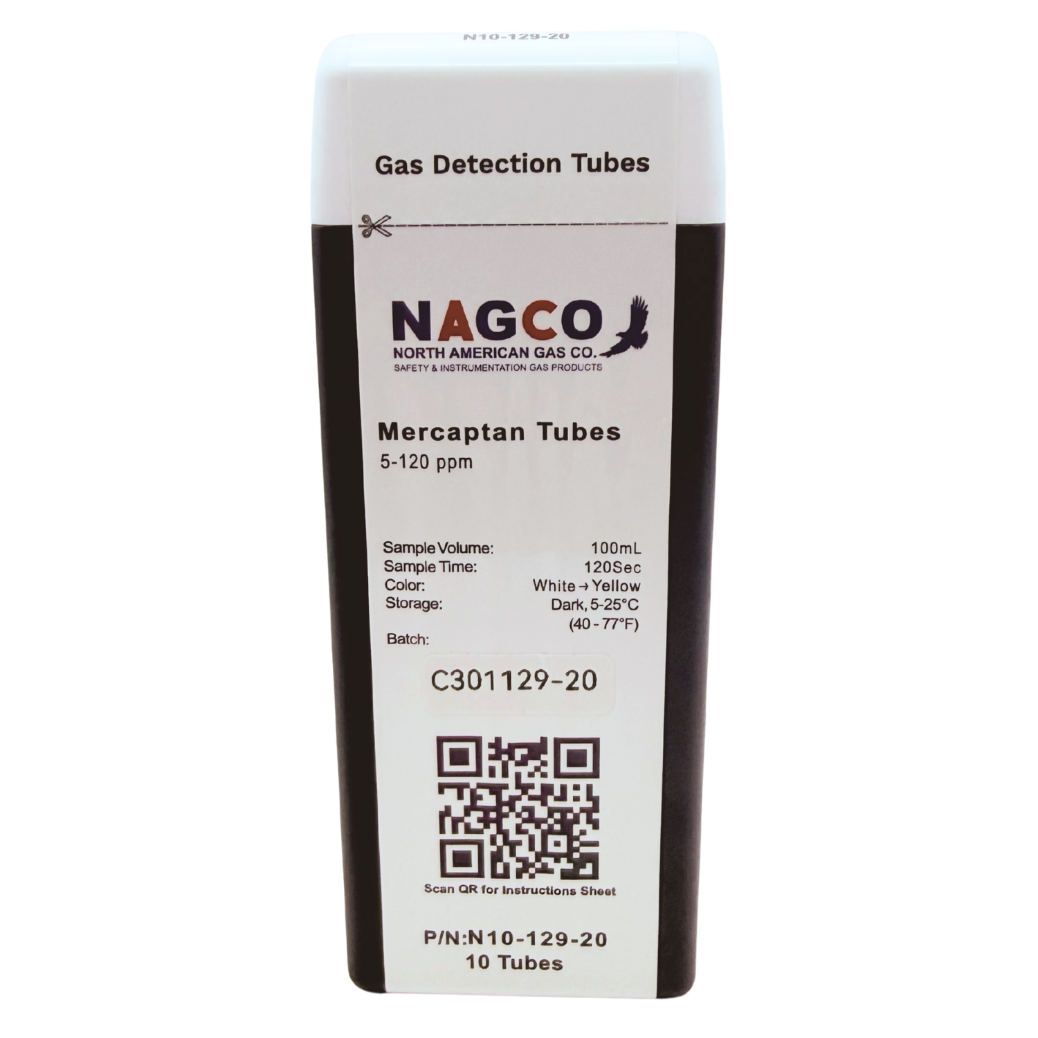 N10-129-20 NAGCO Mercaptan gas detector tube