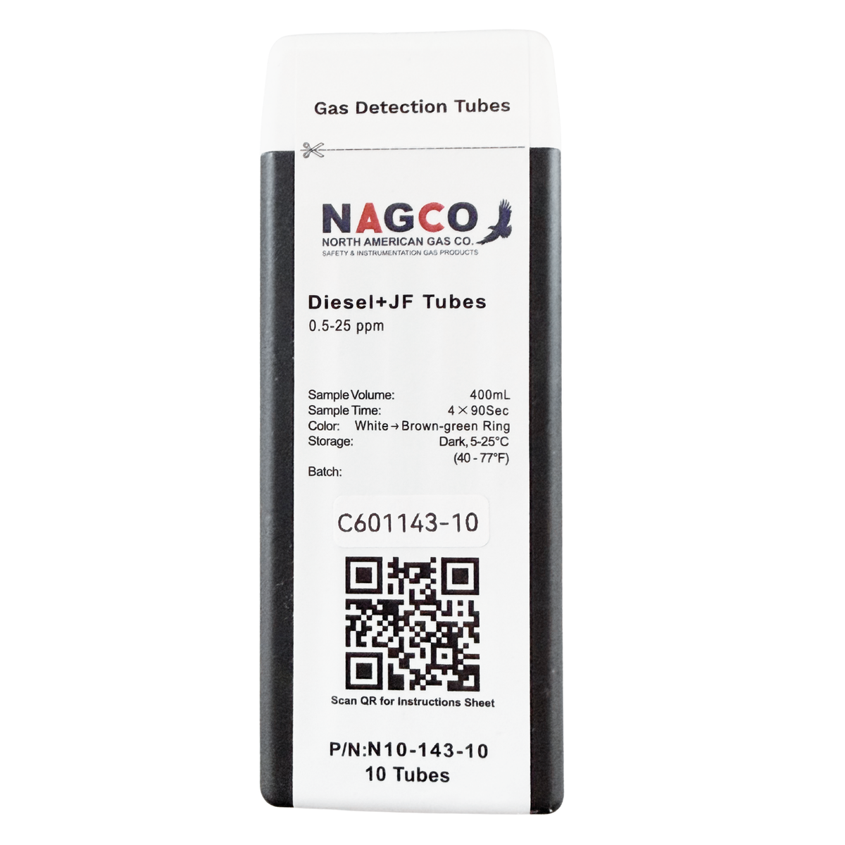 Diesel & Jet Fuel Detector Tubes | Standard Range: 0.5-25ppm | N10-143-10